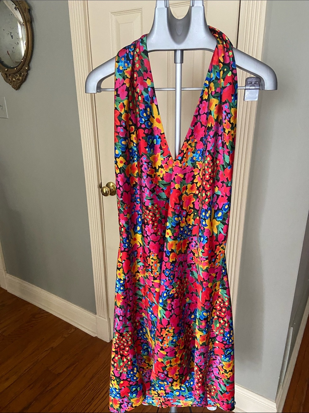 Show Me Your MuMu Bright Floral Halter Dress Size XXL